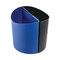 Safco 7 gal Half-Round Indoor Plastic Can, Black; Blue, Open Top, Plastic, 17.5 in 9928BB - alternate 2